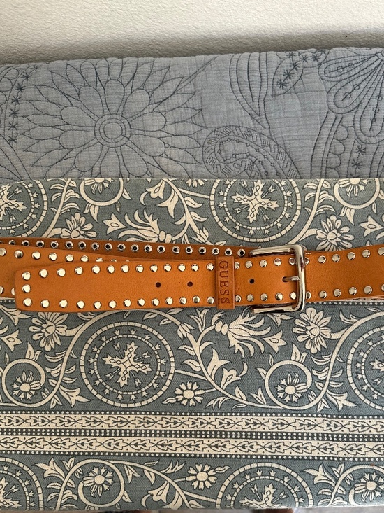 Vintage leather Guess silver studded Belt main image 5